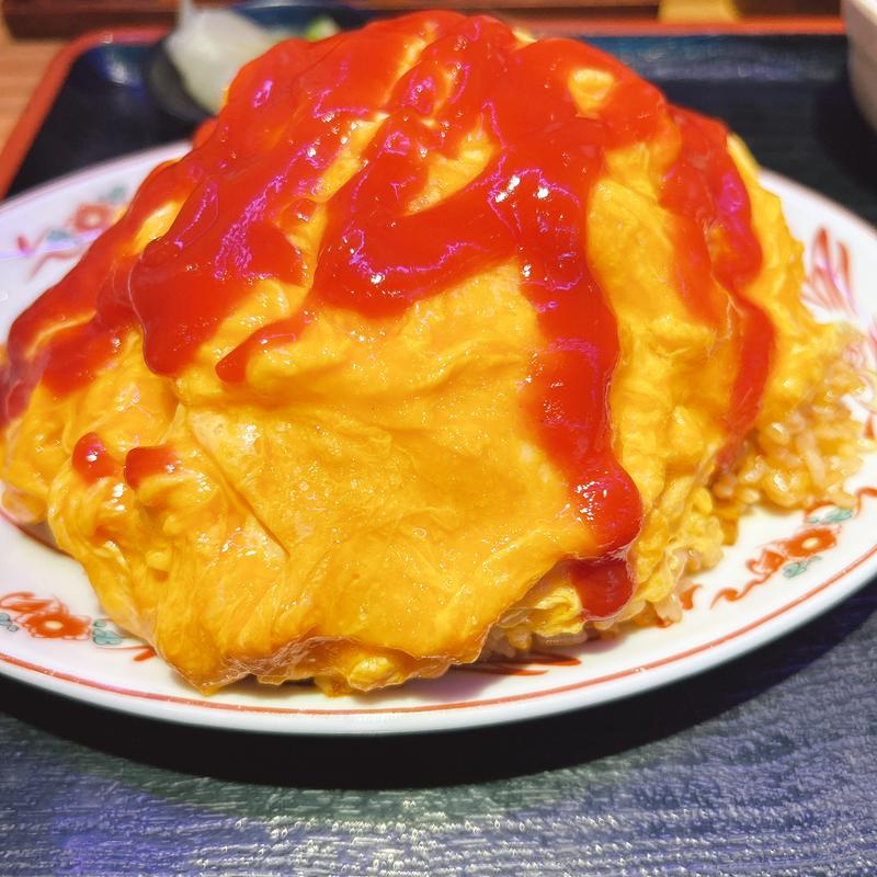 オムライス定食(大衆中華酒場 ひよこ飯店)