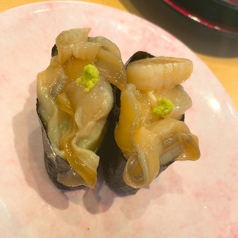 鮑の肝軍艦(なごやか亭 白石本通店)