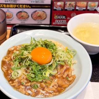 ネギ玉子肉あんかけ炒飯（小）