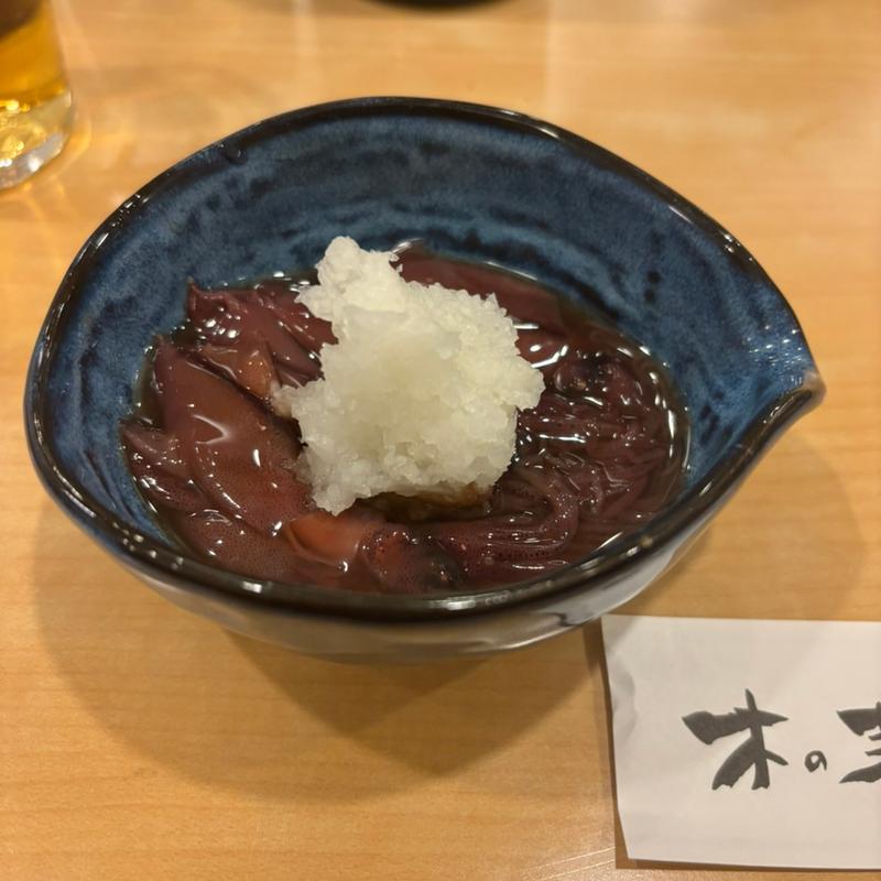 ほたるいかの沖漬け(そば処 木の芽)