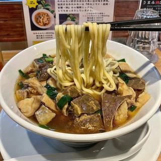 牛ミックスホルモンあんかけ鶏Soba 倍牛ホルモン 麺大盛り(鶏Soba Toraや)