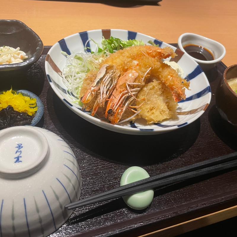 豚ヘレカツ&海老フライ定食(淀屋橋ふしみの 和がや)