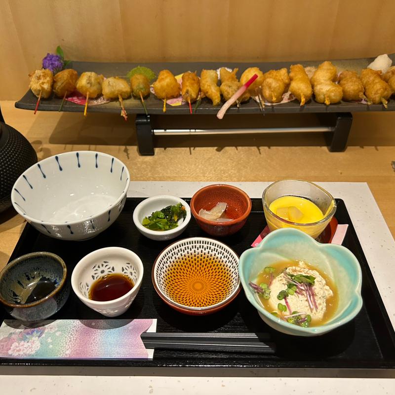 京赤地鶏のとり天膳(舞妓飯 （マイコハン）)