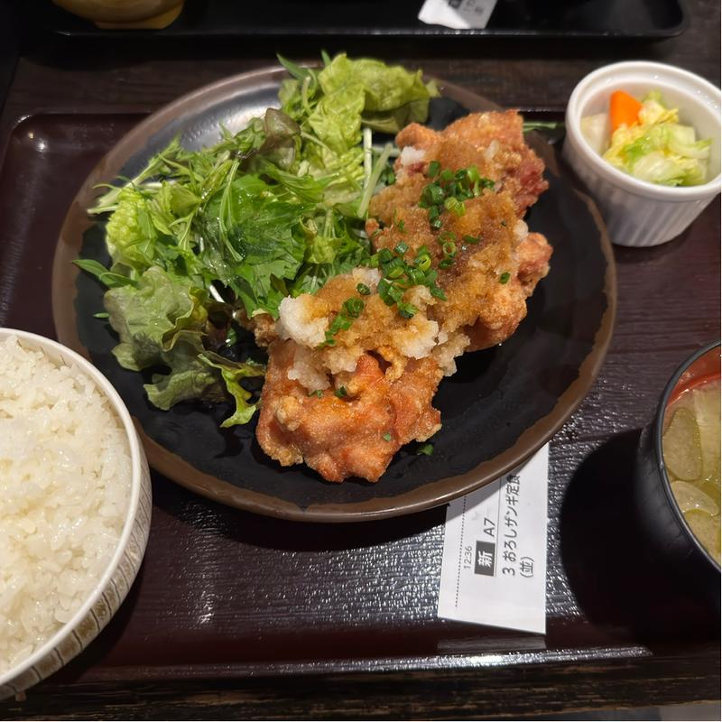 おろしザンギ定食(なるとキッチン 渋谷店)