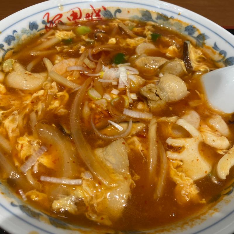 海鮮入りスーラータンメン(台湾小皿料理 阿里城 JR川崎タワー店)