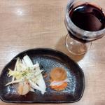 至福のフレンチコース　前菜(3種の前菜盛り合わせ)、グラスワイン(赤)(ガスト 亀有駅北口店)