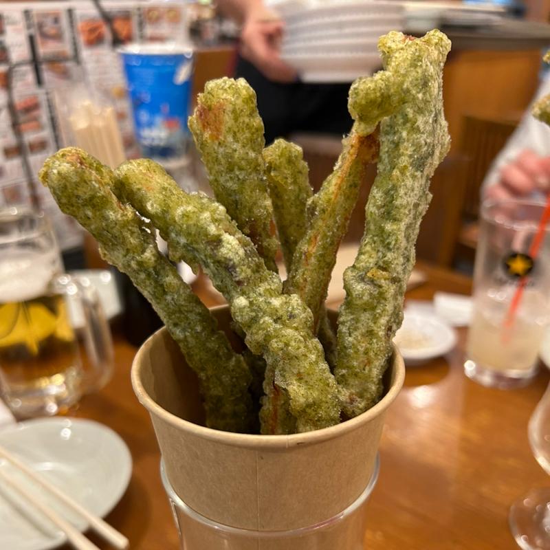 スティックちくわの磯辺揚げ(てんぐ大ホール 曽根崎お初天神通り店)