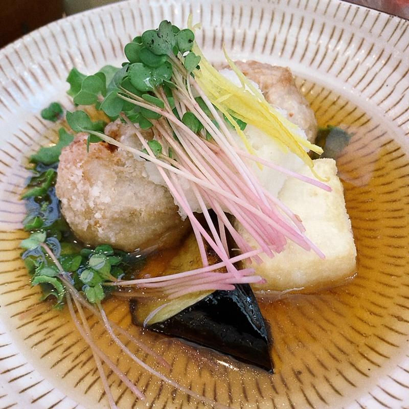 海老と里芋のモチモチ団子（日替わりランチ）(ふぐ料理と有機野菜　とく山)