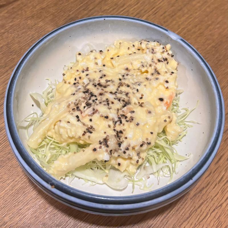 マカロニサラダ(立呑み　晩杯屋　新橋SL広場店)