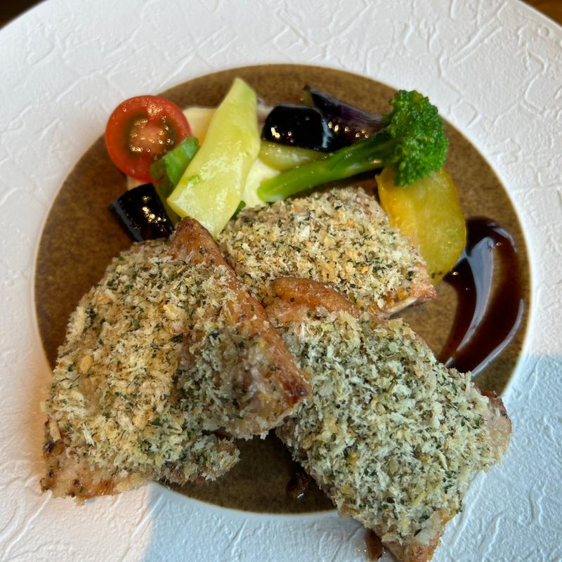 県産豚ロースの香草パン粉焼き(レストラン 珊瑚テーブル（珊瑚table）)