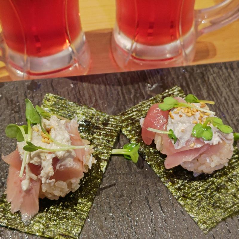 中とろと本ずわい蟹のセレブ包み(鮨・酒・肴 杉玉 大船)