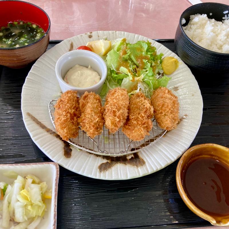 カキフライ定食(那須野ヶ原カントリークラブ)