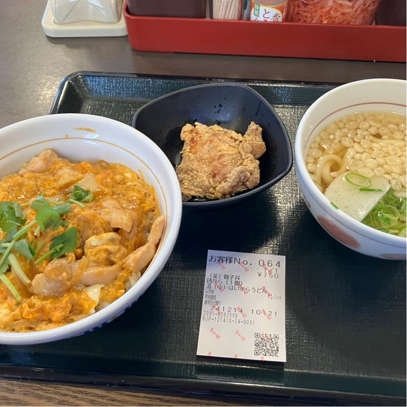 親子丼　小うどん(なか卯 甲府国母店 )