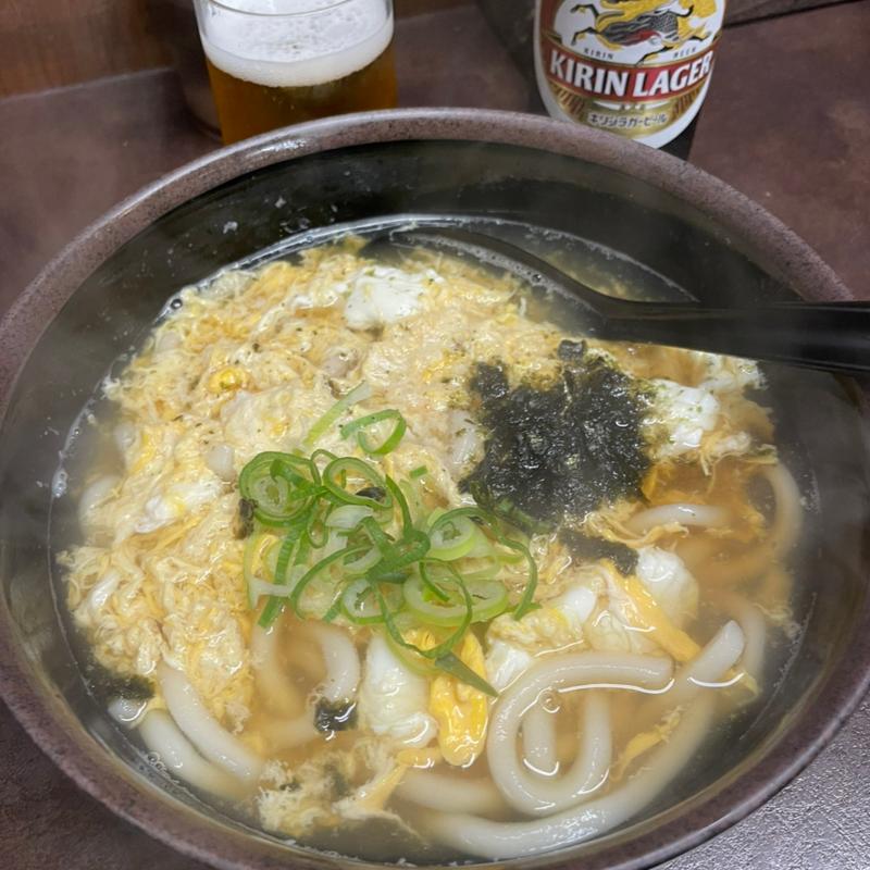 卵とじうどん(大一そば 天満店)