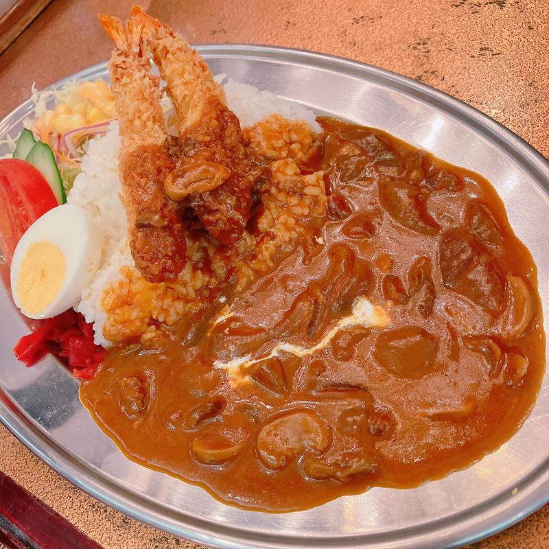 ダブルエビフライ&ハヤシライス(ニュートーキョー 談話室)