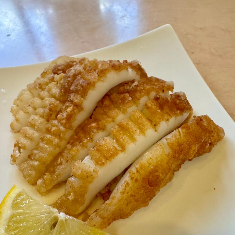 イカの天ぷらハーフ(民生廣東料理店)