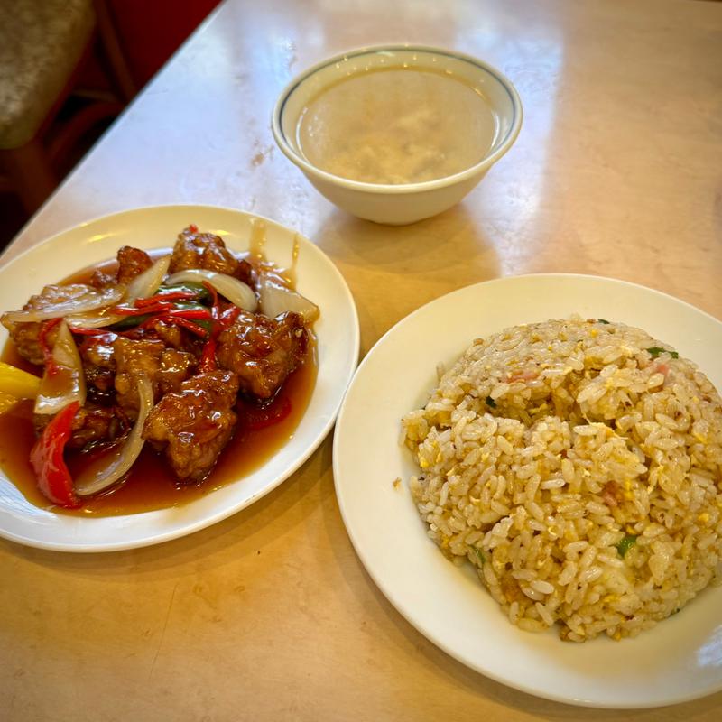 酢豚セット(民生廣東料理店)