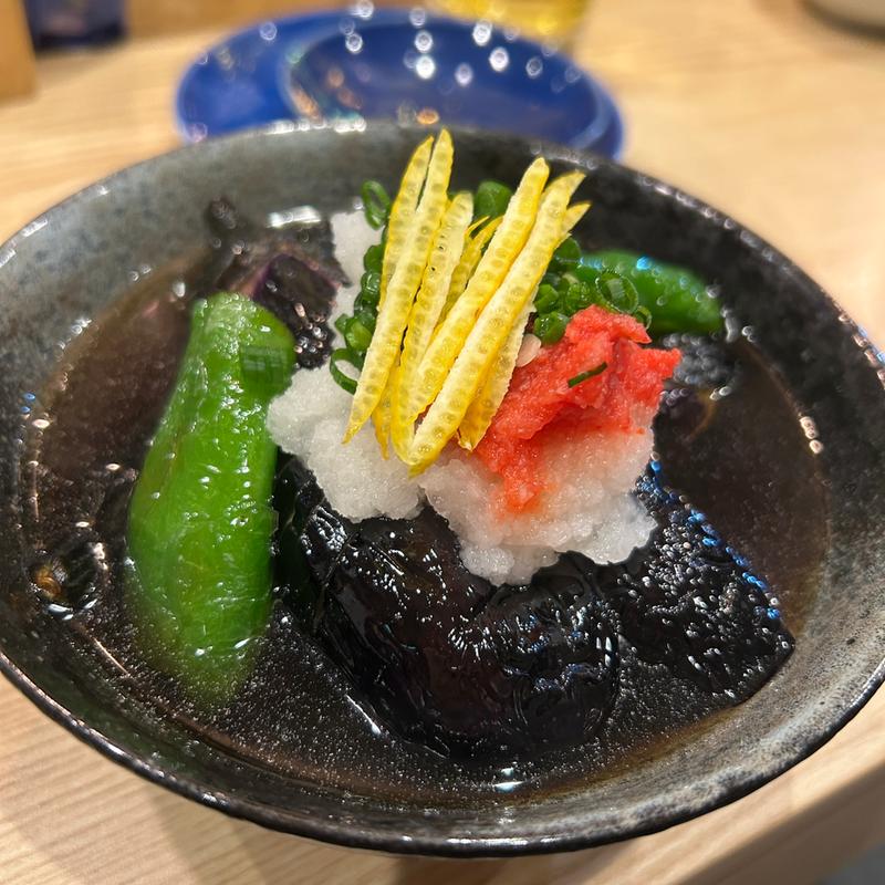 茄子の煮浸し(季節料理 よし)