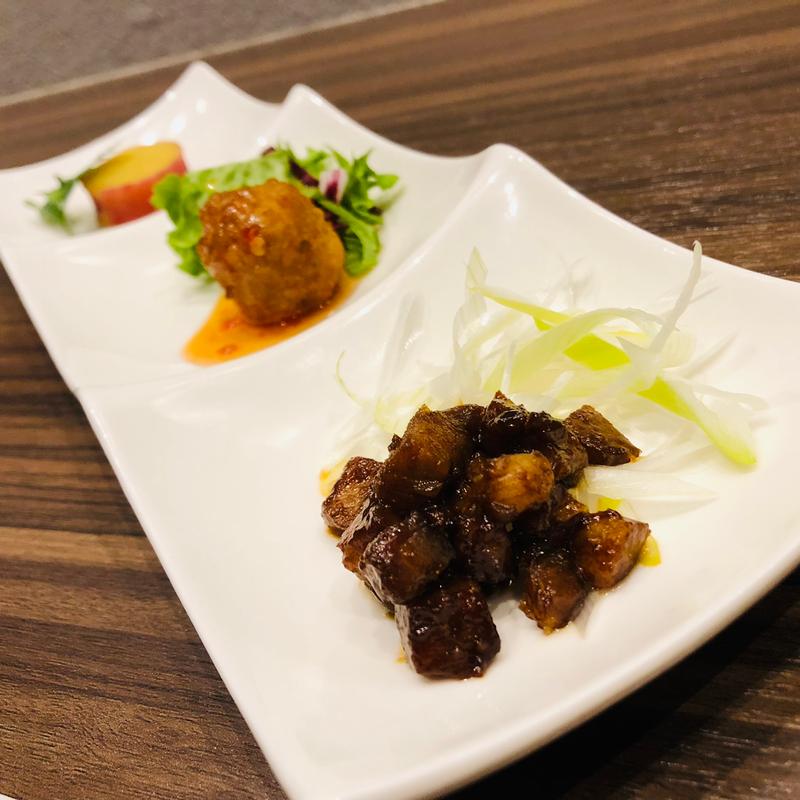 前菜3種盛り_四川麻婆豆腐セット(龍騰虎躍)