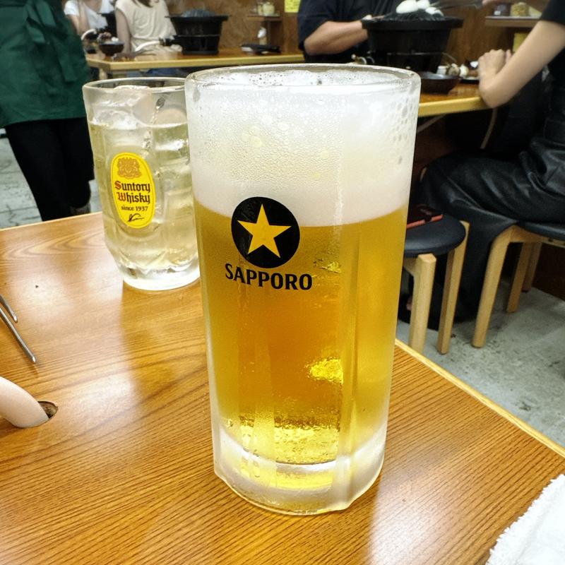 生ビール(ジンギスカン羊はち 三軒茶屋店)