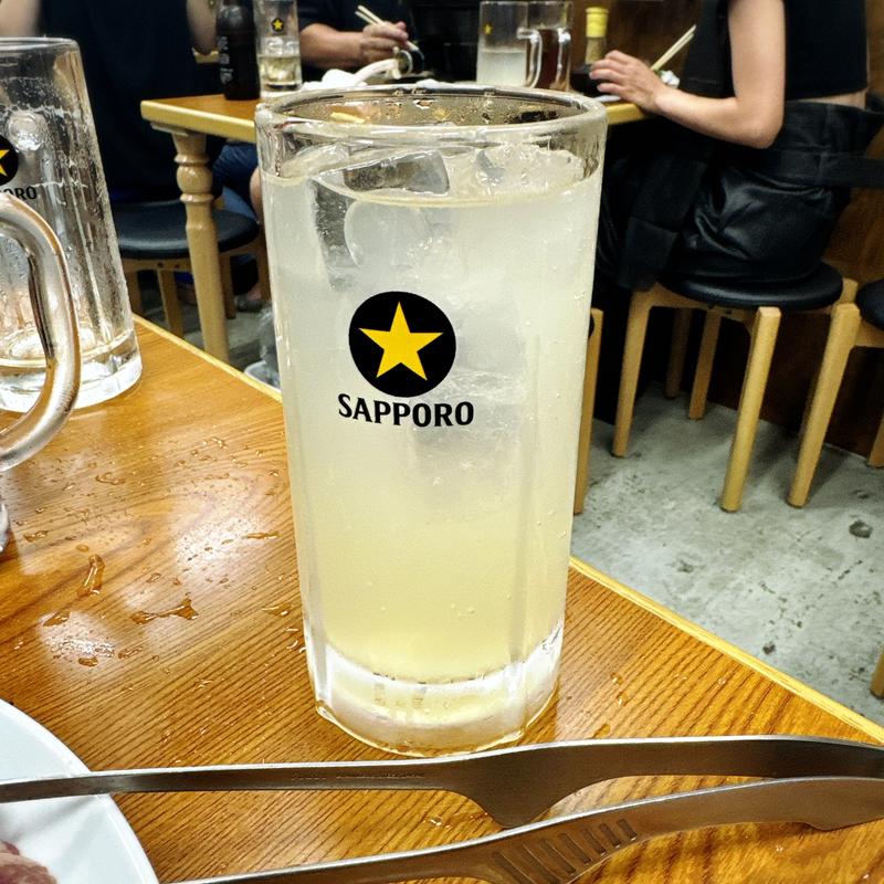 レモンサワー(ジンギスカン羊はち 三軒茶屋店)