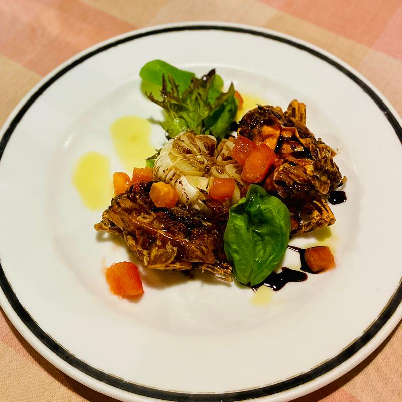 ソフトシェルクラブのから揚げ(ラ・パスタ陶 和光店)