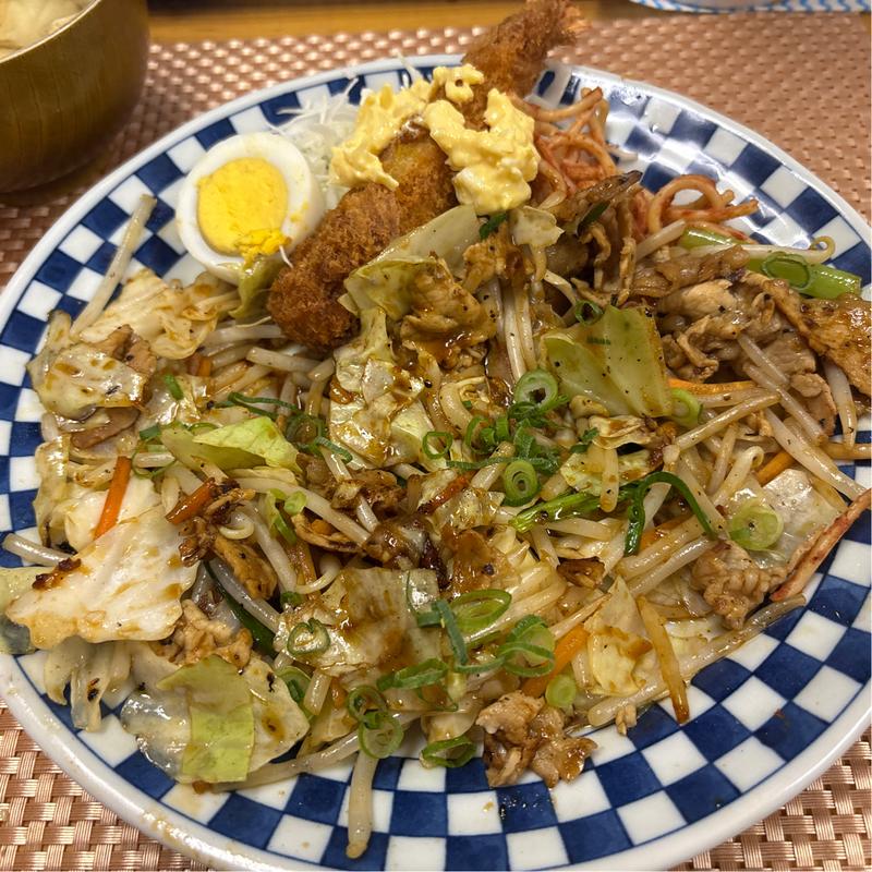 肉野菜定食(ビッグ鯛はのぼる)