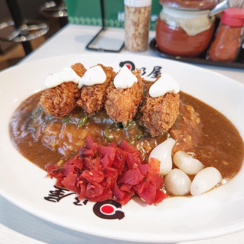 カキフライカレー＋ほうれん草(日乃屋カレー 横浜石川町店)