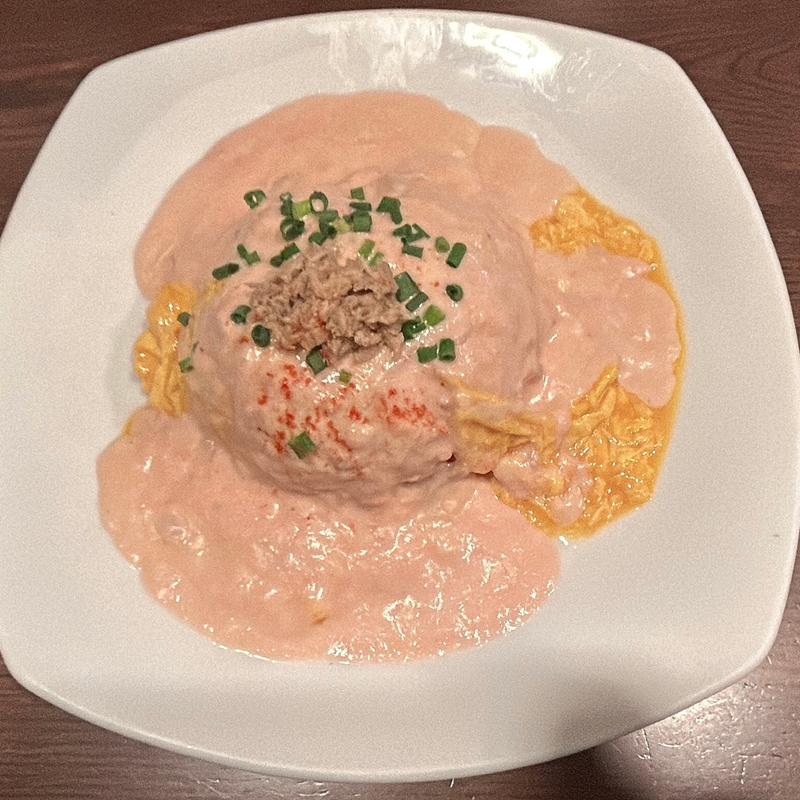 明太子とツナのクリームソーススパゲティ(オムライス専門店 エグロン)
