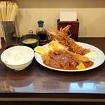 ロースとんかつ&海老フライ(大)定食