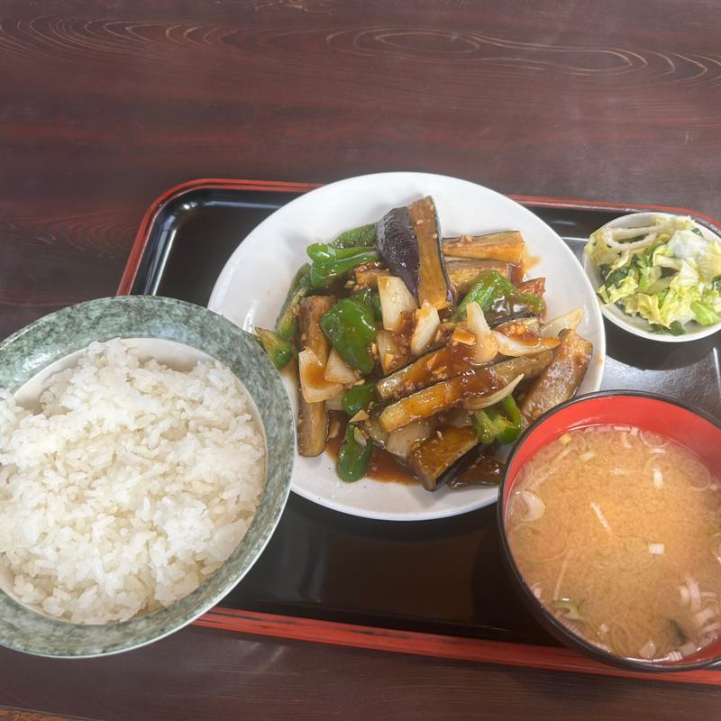 ナスピーマン炒め定食(中華料理きよし )