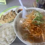 みそネギラーメン+餃子半ライス(麺屋☆めん吉)