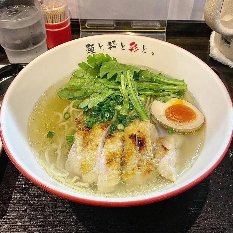 清澄鶏塩らーめん 味玉(麺屋 彩々)