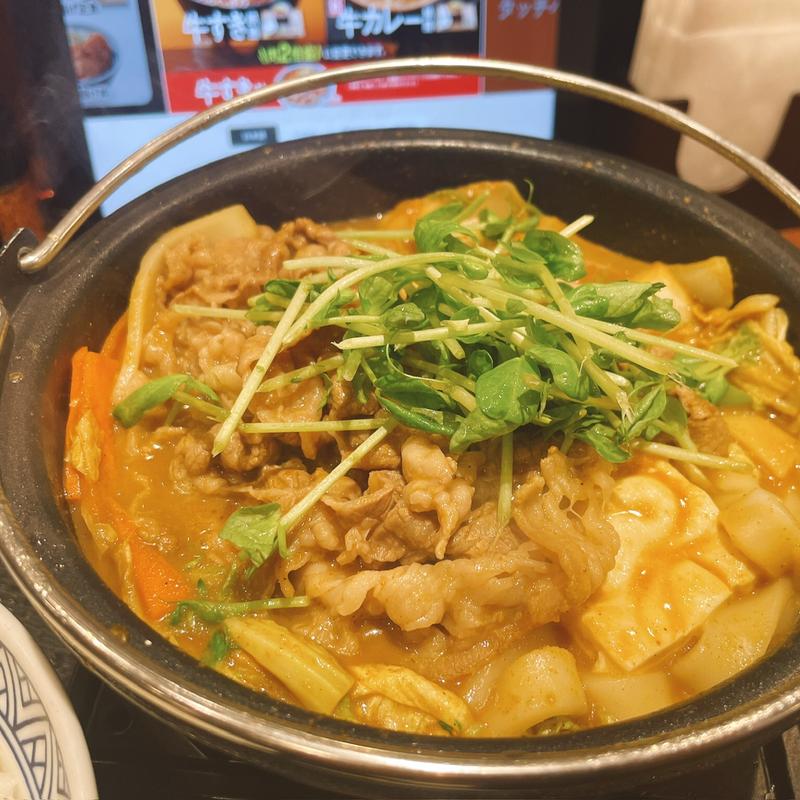 牛カレー鍋膳(吉野家 船場中央店)