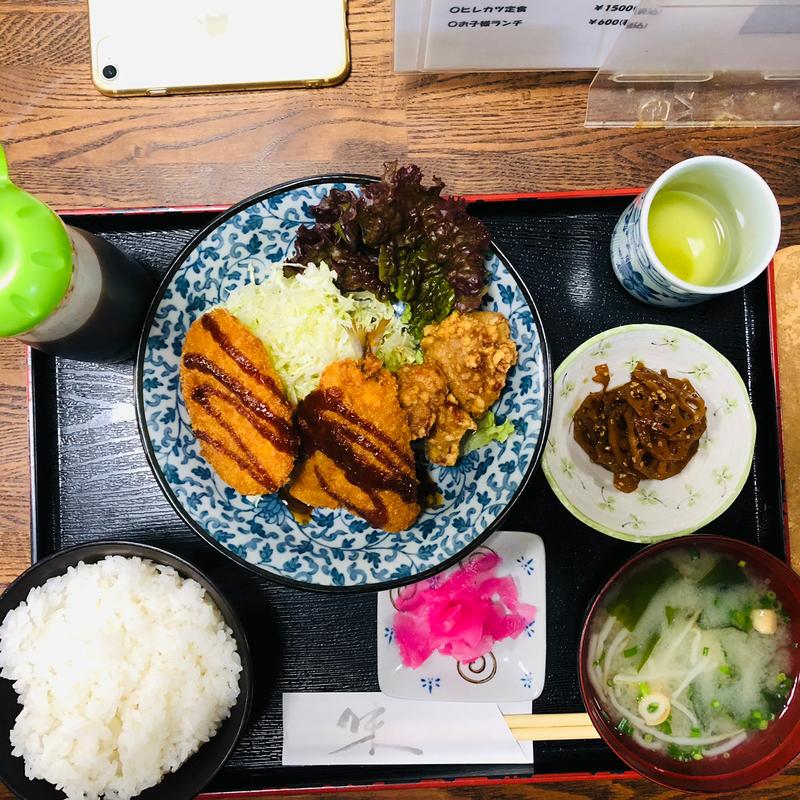 ミックスフライ_日替ランチ(お食事処 平塚茶や)