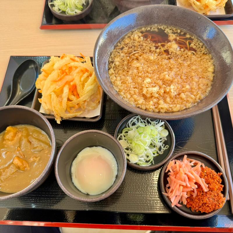 朝そば＋サービスカレールー(ゆで太郎･もつ次郎 羽生店)