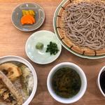 季節の魚天丼ざるそばセット(そば処五萬石)