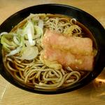 ソーセージそば(六文そば 金杉橋店)
