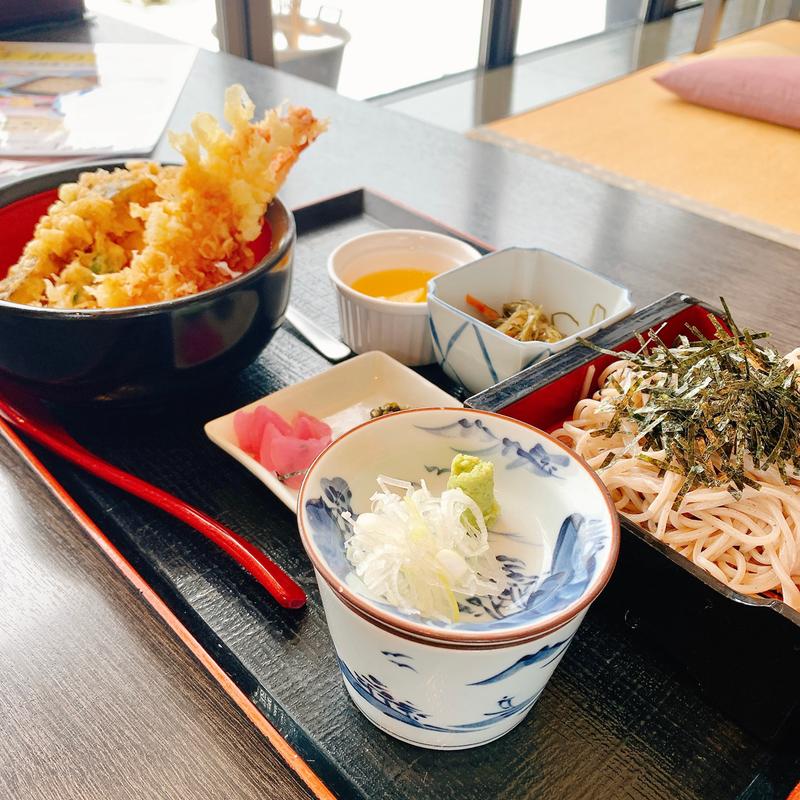 半天丼 そばセット(一葉 )