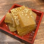 大根の皮の牡蠣醤油漬け