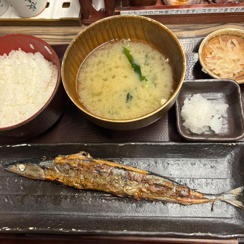 さんまの塩焼き定食(しんぱち食堂 小川町店)
