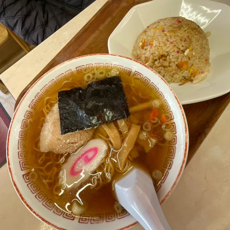 半チャーハン+ラーメン(幸楽)