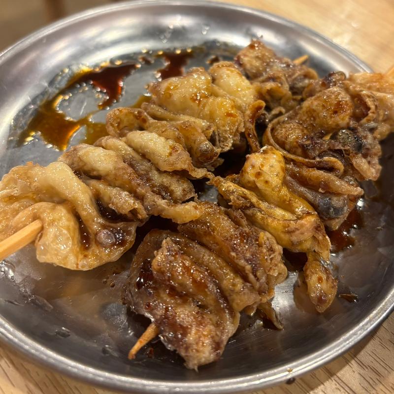 どぶ漬け鶏皮串(大衆酒場 八銭 天満店)