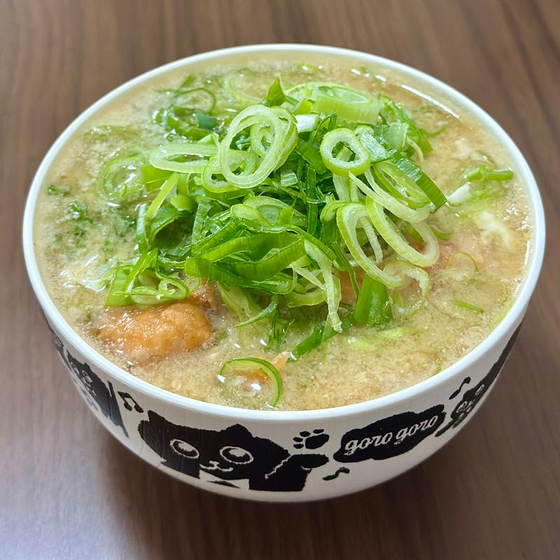 甘えび唐揚げ入ねぎ盛り味噌汁(ベルクス 東墨田店)