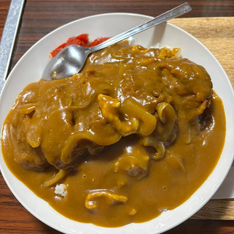 カツカレー　大盛り(うめや)