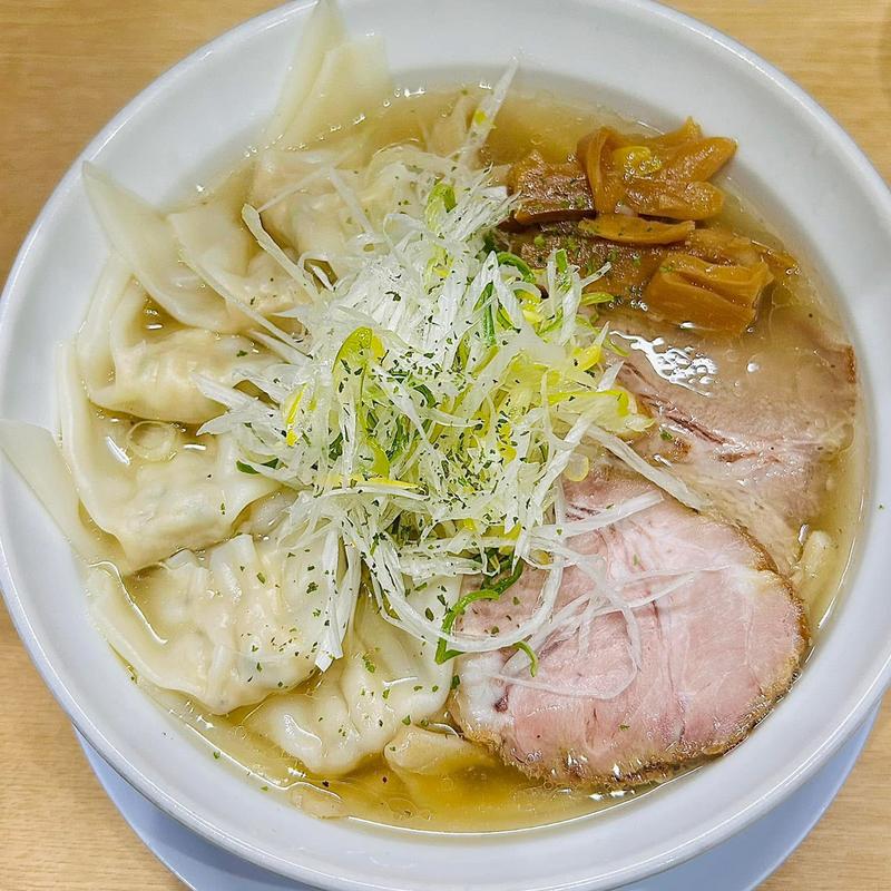塩わんたん麺 極太麺(ラーメンROOTS)