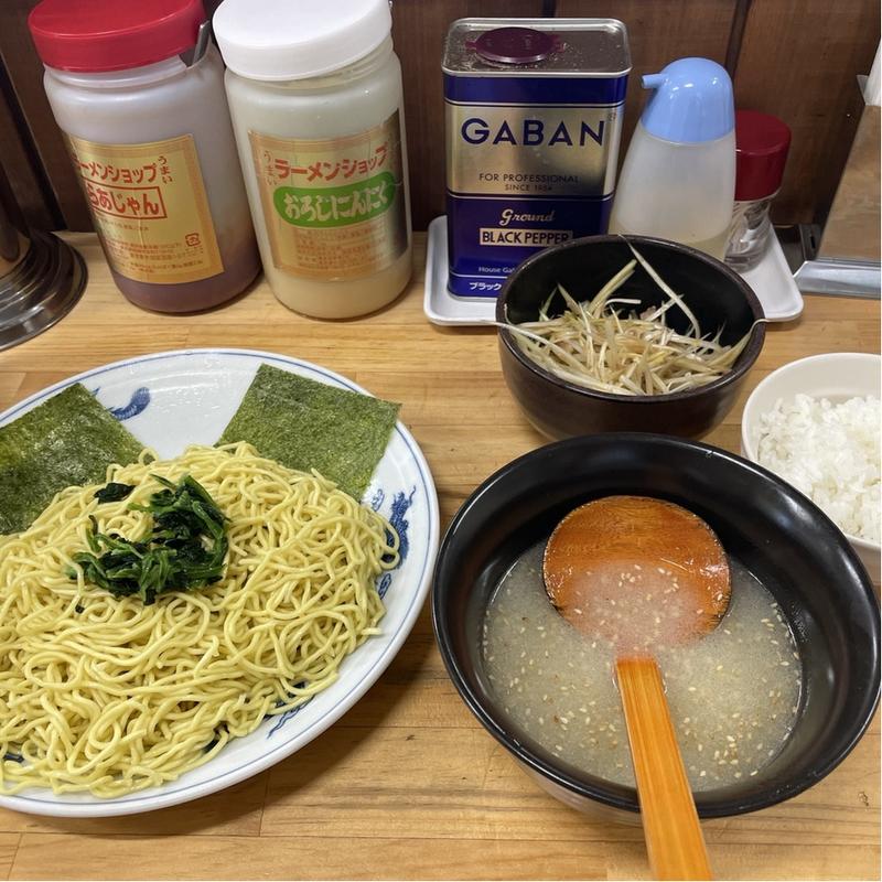 塩つけ麺　ネギ別皿　半ライス(ラーメンショップ椿 松伏店)