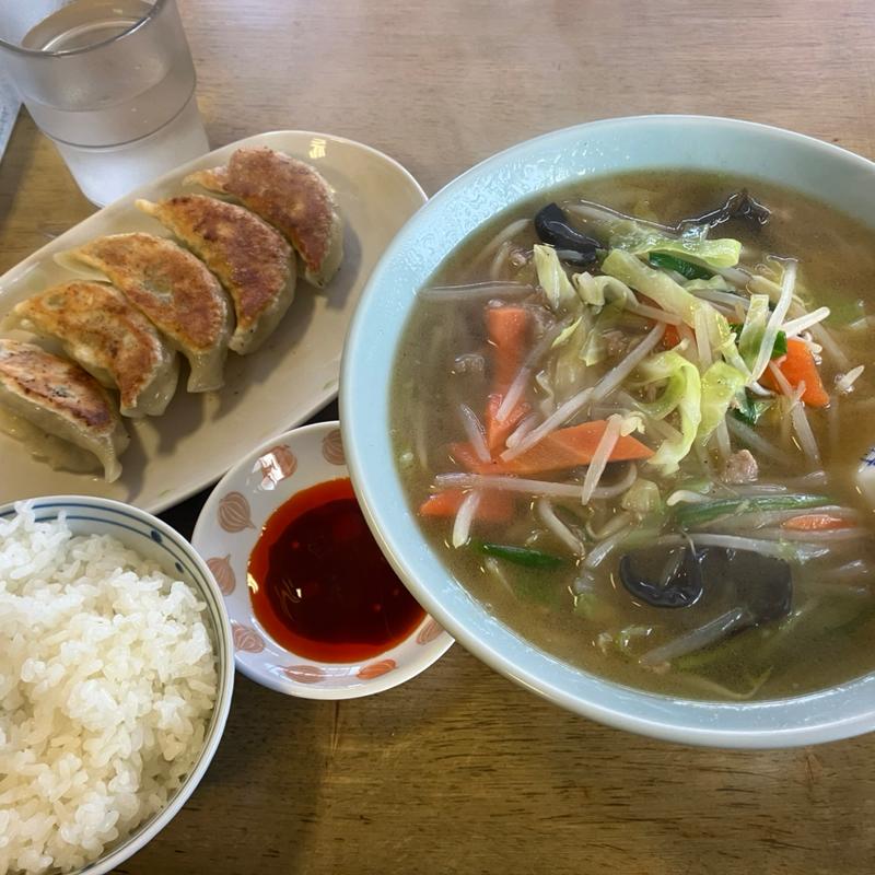 タンメン餃子半ライス(天津飯店 )