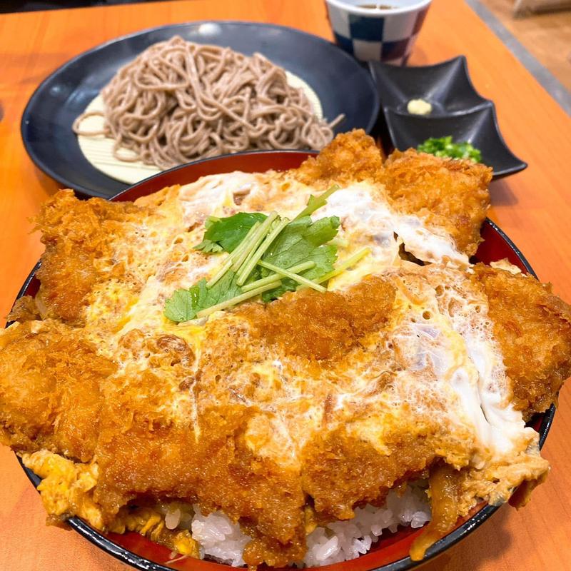 Wロースカツドット ライス大盛り 蕎麦セット(とんから亭 町田旭店)