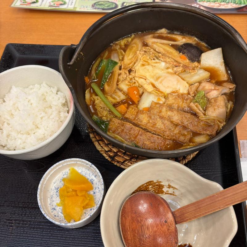 味噌煮込みうどん➕ご飯(味の民芸 昭島中神店)